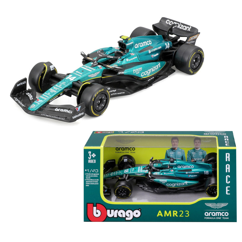 Машинка металлическая Aston Martin AMR 23 (2023) Bburago 1:43 Астон Мартин AMR 23 13*5*3 см (18-38090)