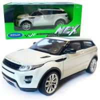 Игрушечная машинка металлическая WELLY 1:24 RANGE ROVER EVOQUE, рендж ровер, откр.двери, капот, белый, 17.5*7.5*6.5 см, (24021W)