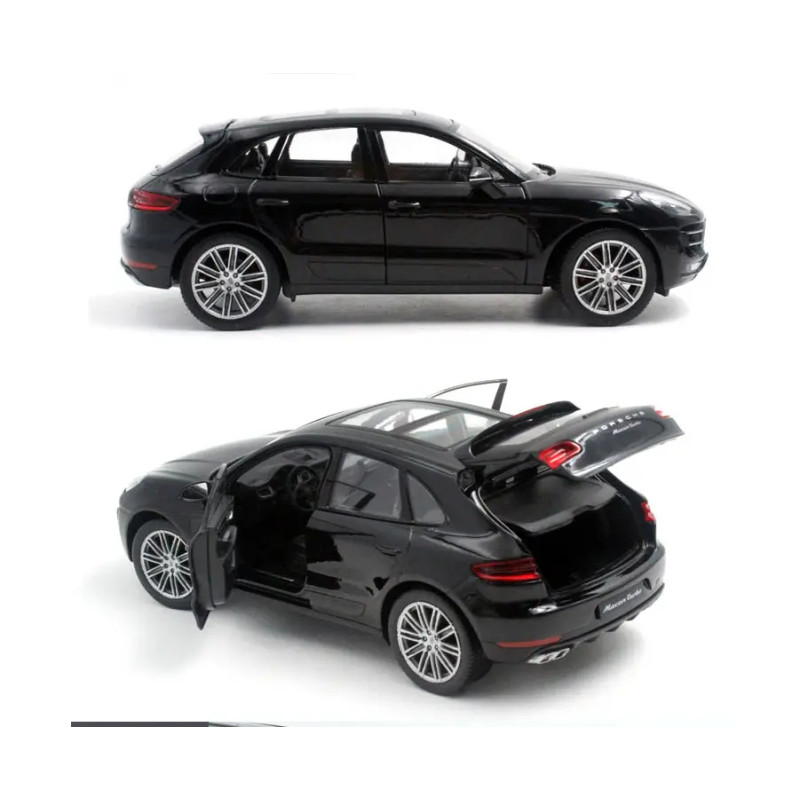 Машинка игровая Porsche Macan «АвтоЕксперт» Порше Макан, металл, черная, подсветка фар, звук, инерция, открываются двери, капот, 16*7*6, 15506