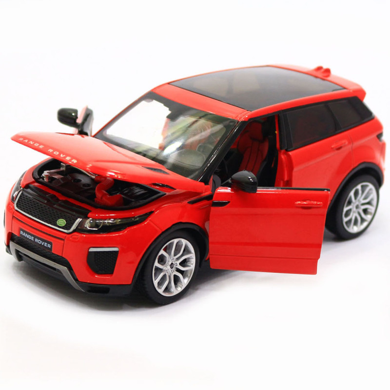Машинка іграшкова Автопром «Range Rover» джип, метал, 17 см, червоний (світло, звук, двері відчиняються) 68258AR
