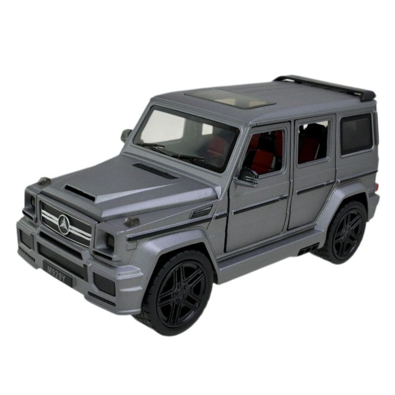 Машинка металл Mercedes-Benz G-Class Gelandewagen серая 1:24 звук свет открыв двери капот багажник (AP7717)