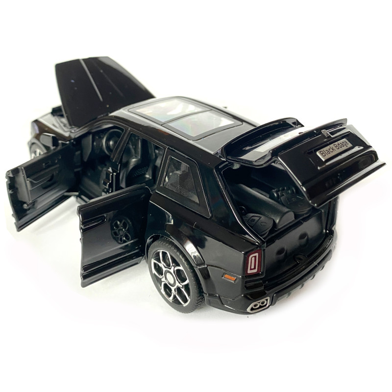 Іграшкова машинка металева Rolls-Royce Ghost BLACK BADGE, ролс ройс, чорний, звук, світло, інерція, откр двері, капот, Автоексперт, 1:32,15*8*5,5см (ТК-11056)