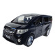 Машинка металева Toyota Alphard чорна 1:24 звук світло інерція відкр двері баг капот 19*7,5*7,5 см (RS-11632)