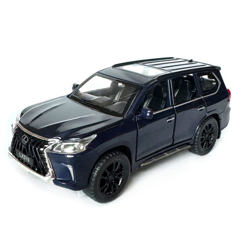 Машинка металева Lexus LX570 Лексус синій 1:32 звук світло інерція відкр двері багажник капот гумові колеса 15,5*6*7см (AP-1810)