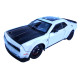 Машинка металева Dodge Challenger SRT Додж біла 1:24 звук світло відкр двері баг капот 20*7*5,5см (GT-12099)