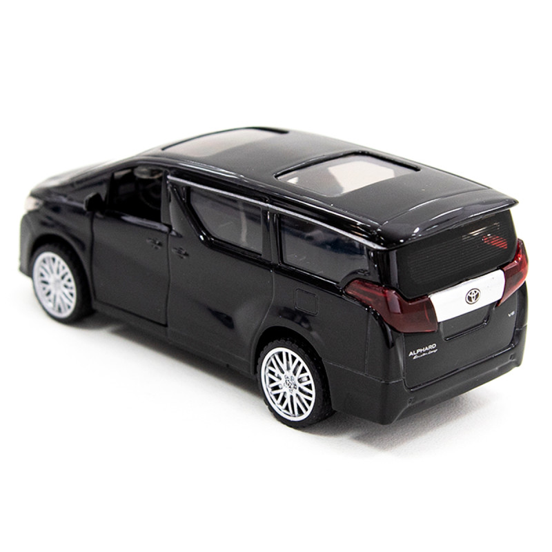 Іграшкова машинка металева TOYOTA ALPHARD, тойота альфард, чорний, відкр двері, інерція, 5*11*4см (250276)