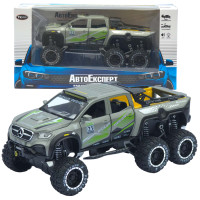 Машинка метал Mercedes-Benz X-Class 6x6 АвтоЕксперт срібляста 1:32 звук світло 20,5*10*8,5 см (ТК-9172)