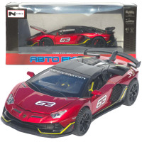 Машинка метал Lamborghini Aventador SVJ АвтоЕксперт червона 1:32 звук світло 15,5*7*3,8 см (LF-66519)