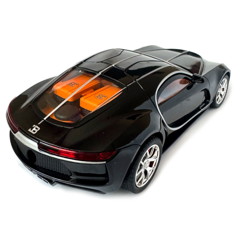 Машинка металева Bugatti Atlantic чорна АвтоЕксперт 1:24 парогенерація світло звук 20*8,5*5,5 см (GT-70150)