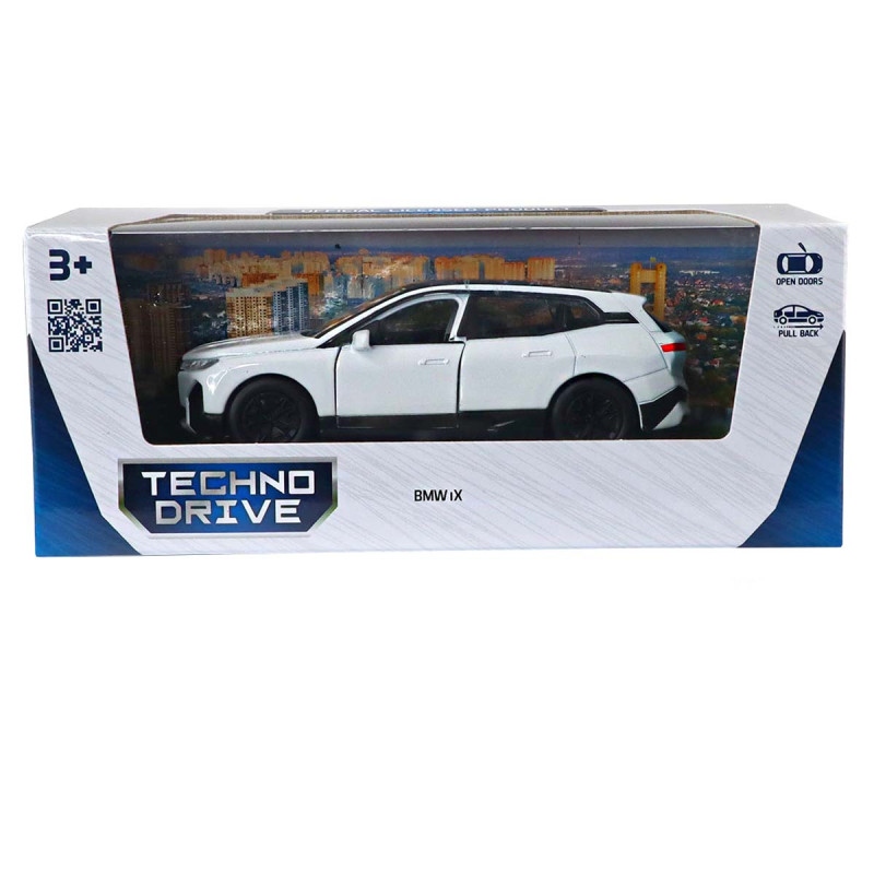 Машинка метал BMW iX БМВ 1:43 білий відкр двері інерція 6*12*4см (250380W)