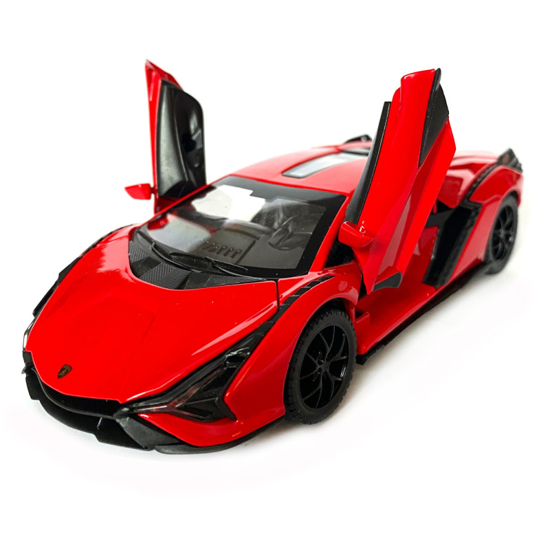 Іграшкова машинка металева Lamborghini Sian, Ламборгіні сіан, червоний, звук, світло, інерція, відкр двері, багажник, капот, Автоексперт, 1:32,15,5*7*5см (ТК-10517)