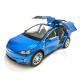 Машина металева Tesla Model 5 Тесла синя 1:22 світло звук відч двері баг капот 21*8*7см (RS-66012)