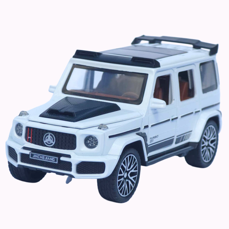Машинка метал Mercedes-Benz G-Class (Гелендваген) АвтоЕксперт біла 1:32 звук світло (L-0442-50)