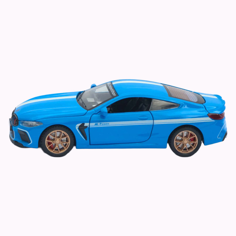 Машинка метал BMW M8 Competition АвтоЕксперт блакитна 1:32 звук світло інерція 15*6,5*4 см (LF-93732)