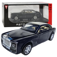 Машинка металл Rolls-Royce Sweptail синяя 1:24 свет звук инерция откр двери капот багажник 20*7*5,5 см (RS-87412)