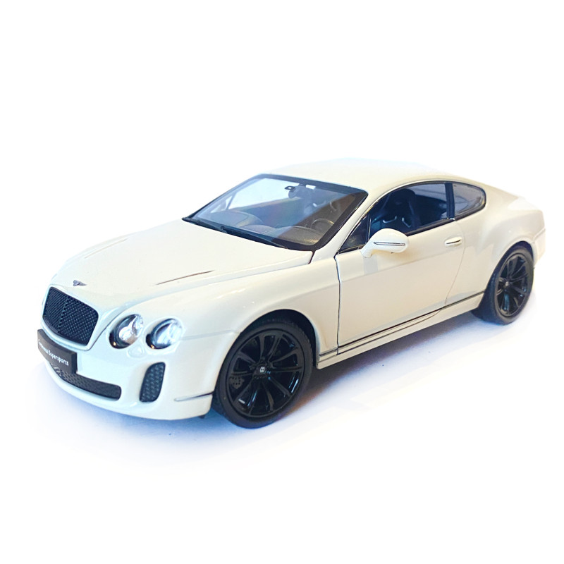 Іграшкова машинка металева WELLY 1:24 BENTLEY CONTINENTAL SUPERSPORTS, бентлі континенталь суперспорт, відкр.двері, капот, білий,19*7.5*5.5 см (24018W)