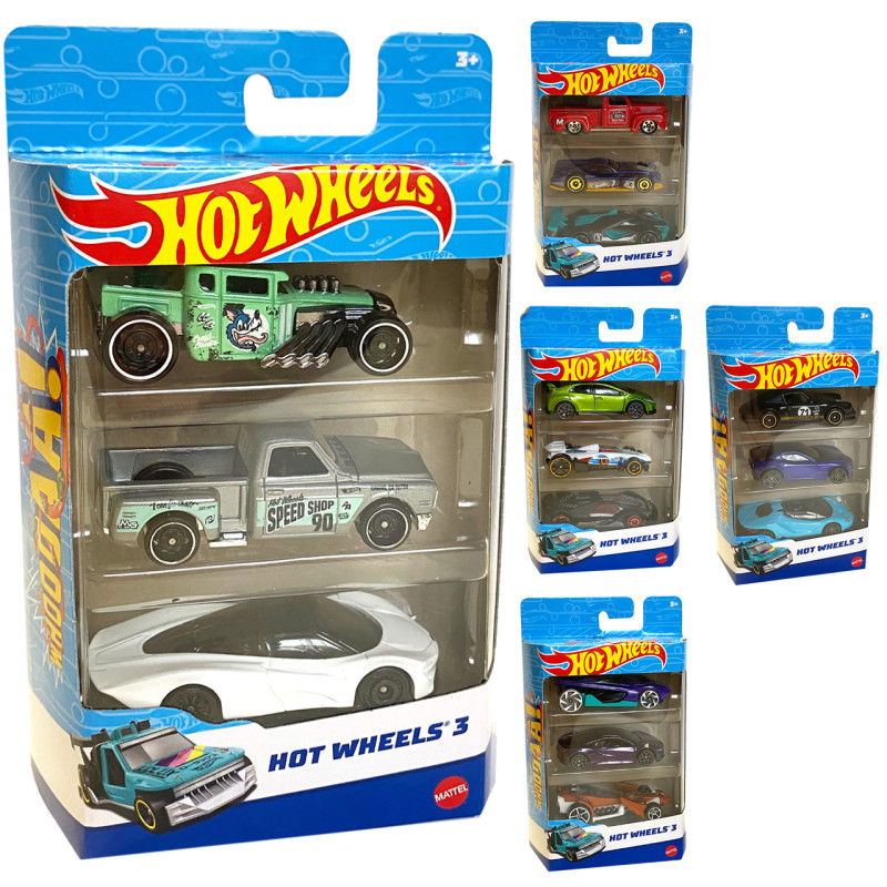 Подарунковий набір з 3-х базових машинок Hot Wheels Хот віллс 1:64 метал (K5904)