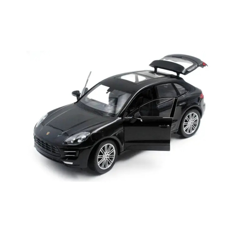 Машинка игровая Porsche Macan «АвтоЕксперт» Порше Макан, металл, черная, подсветка фар, звук, инерция, открываются двери, капот, 16*7*6, 15506