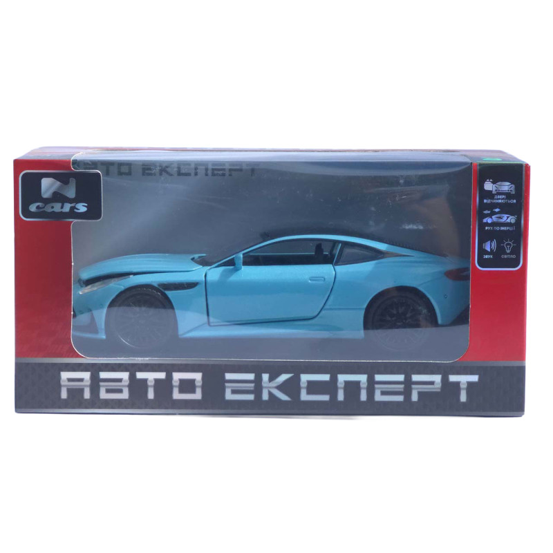 Машинка метал Aston Martin DB11 АвтоЕксперт блакитна 1:32 світло звук 15*6*4 см (L-6983-05)