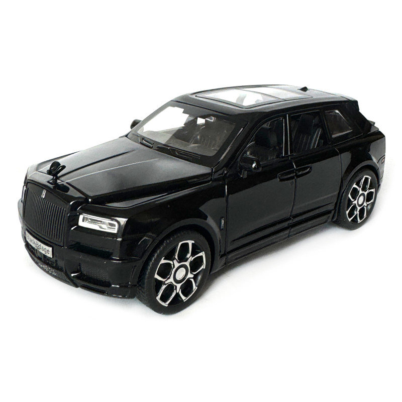 Машинка металева Rolls-Royce Ghost BLACK BADGE ролс ройс чорний звук світло інерція відкр двері капот Автосвіт 1:32,15*8*5,5см (AP-2093)