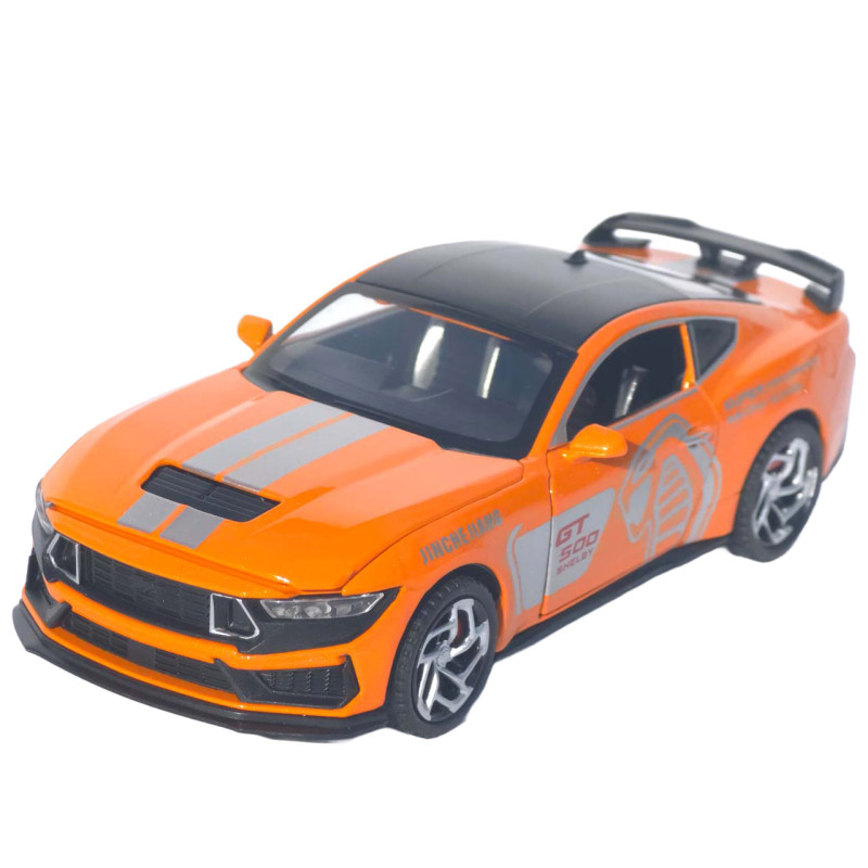 Машинка метал Ford Mustang Shelby GT500 АвтоЕксперт помаранчева 1:32 звук світло інерція 15*6*4 см (L-6514-86)