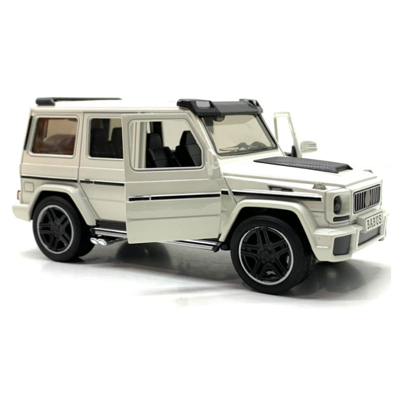 Машинка металева дитяча Mercedes Brabus G 63 мерседес, білий, Автоексперт, 1:24, світло, інерція, відчиняються двері 18*8.5*8см (El-1208)