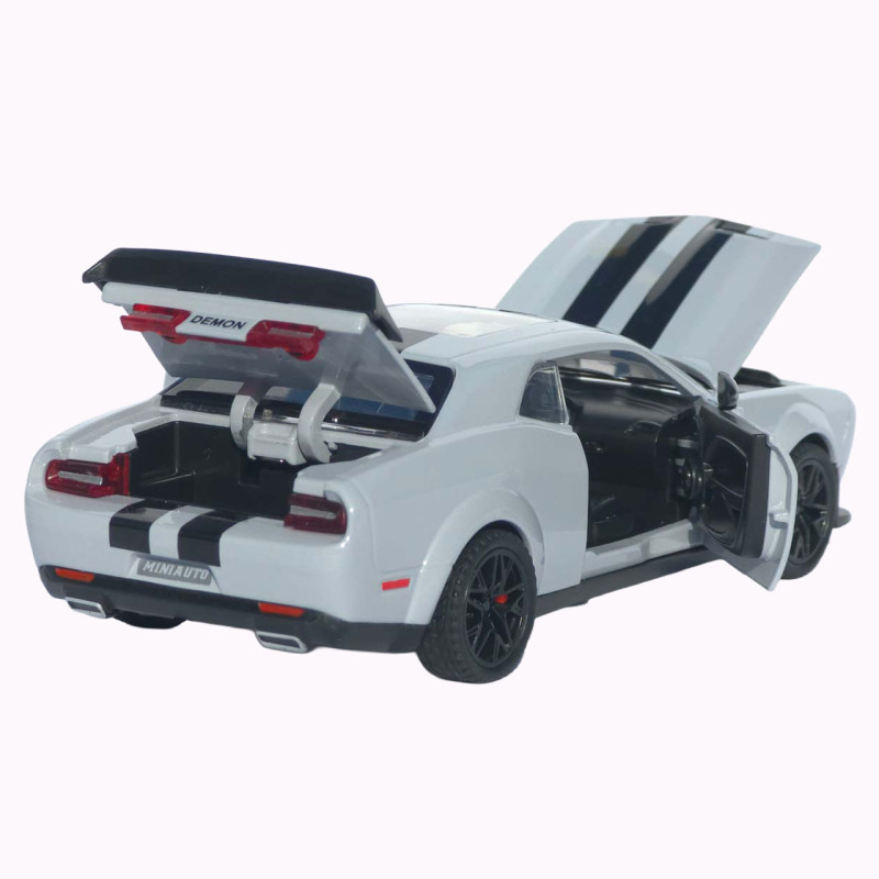 Машинка метал Dodge Challenger SRT Hellcat АвтоЕксперт сіра 1:32 звук світло інерція 15,7*7*5 см (LF-30608)