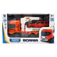 Евакуатор Scania з машинкою (світло, звук), Big Truck, TechnoDrive, 25х10х15см (6408KS)