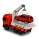 Евакуатор Scania з машинкою (світло, звук), Big Truck, TechnoDrive, 25х10х15см (6408KS)