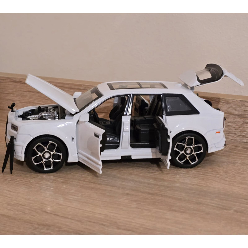 Іграшкова машинка металева Rolls-Royce Ghost BLACK BADGE, ролс ройс, білий, звук, світло, інерція, откр двері, капот, Автоексперт, 1:32,15*8*5,5см (ТК-11056)