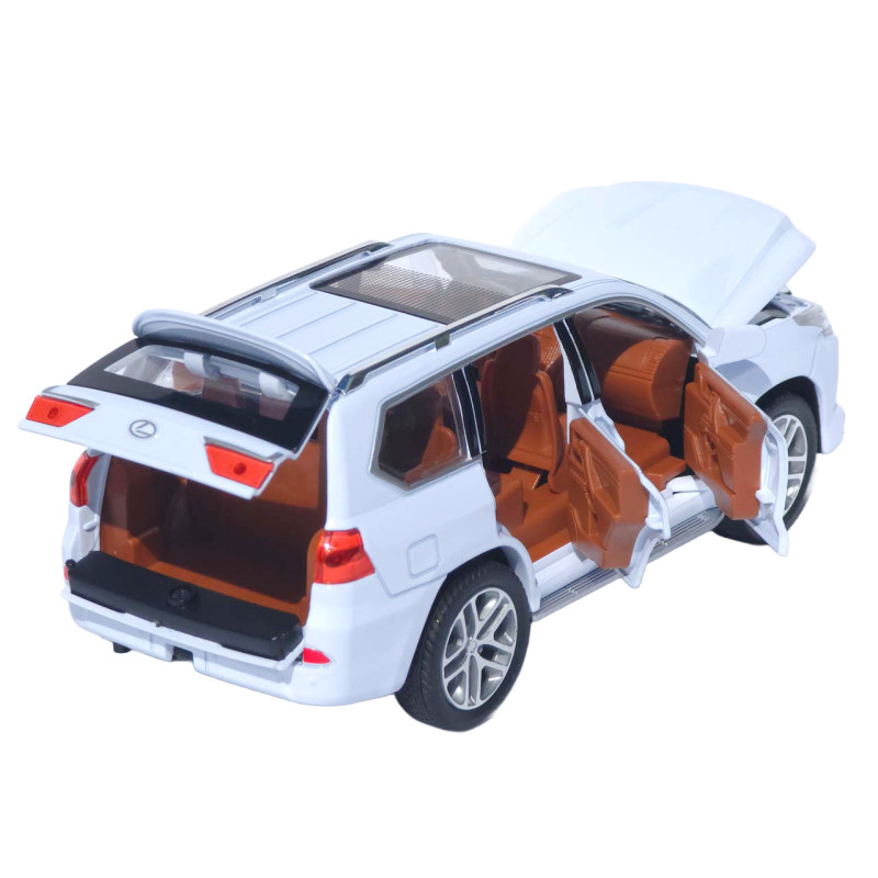 Машинка метал Lexus LX 570 АвтоЕксперт біла 1:24 звук світло інерція 20*8,5*8 см (G6498-5)