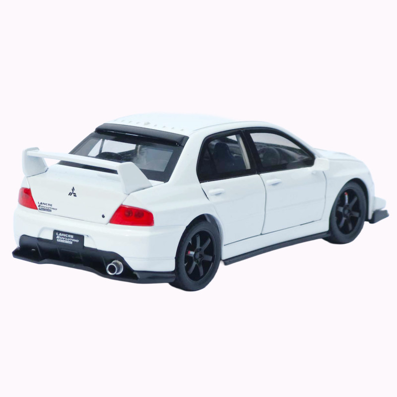Mitsubishi Машинка метал Lancer Evolution IX біла 1:32 світло звук інерція відч двері баг капот 15*5,5*4,5см (TK-20651)