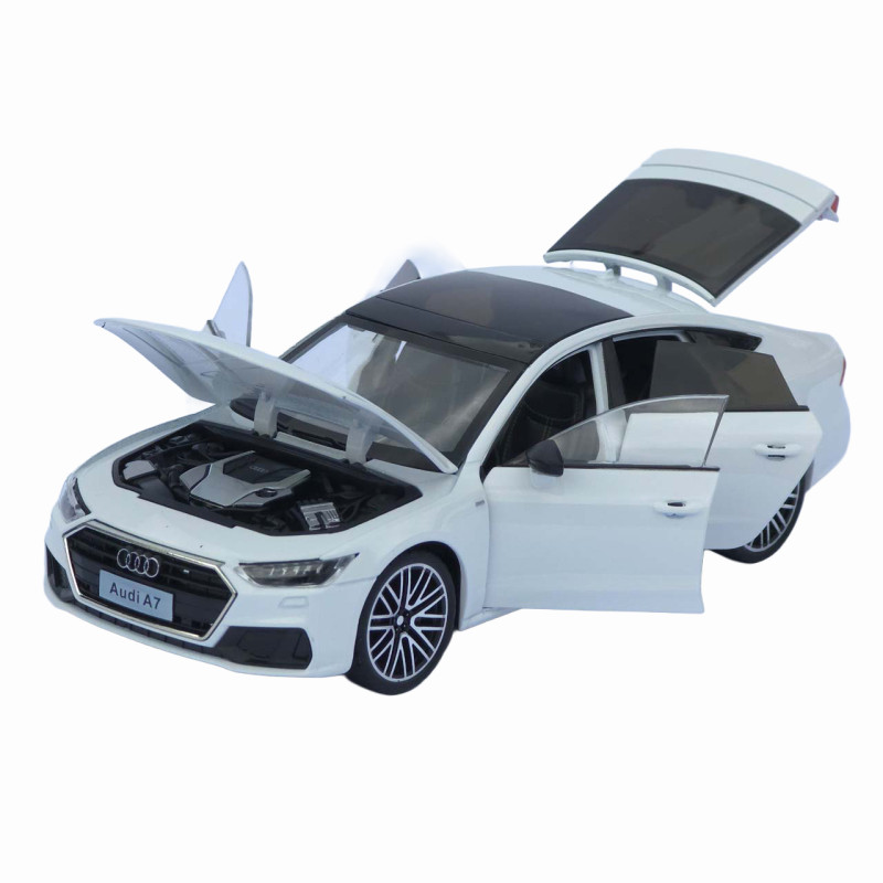 Машинка металева Audi A7 АвтоЕксперт біла 1:24 звук світло відкр двері капот багажник (1904-17)