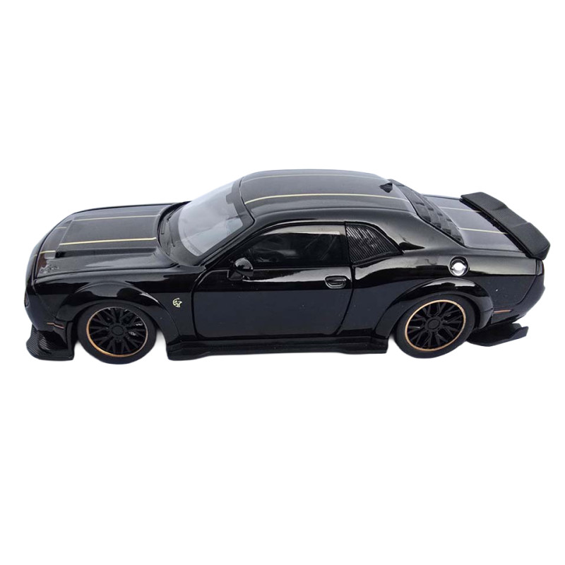Машинка металева Dodge Challenger SRT Hellcat Додж 1:32 чорний світло звук 16*7*4,5см (23622)