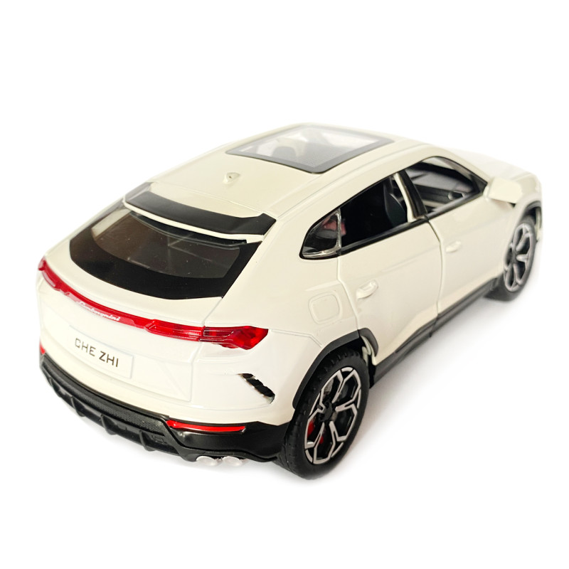 Машинка металева Lamborghini Urus, Ламборгіні Урус, Автоексперт, біла, 1:24,метал, звук,світло,інерція,рухомі елементи, 21*6*8см (GT-06441)