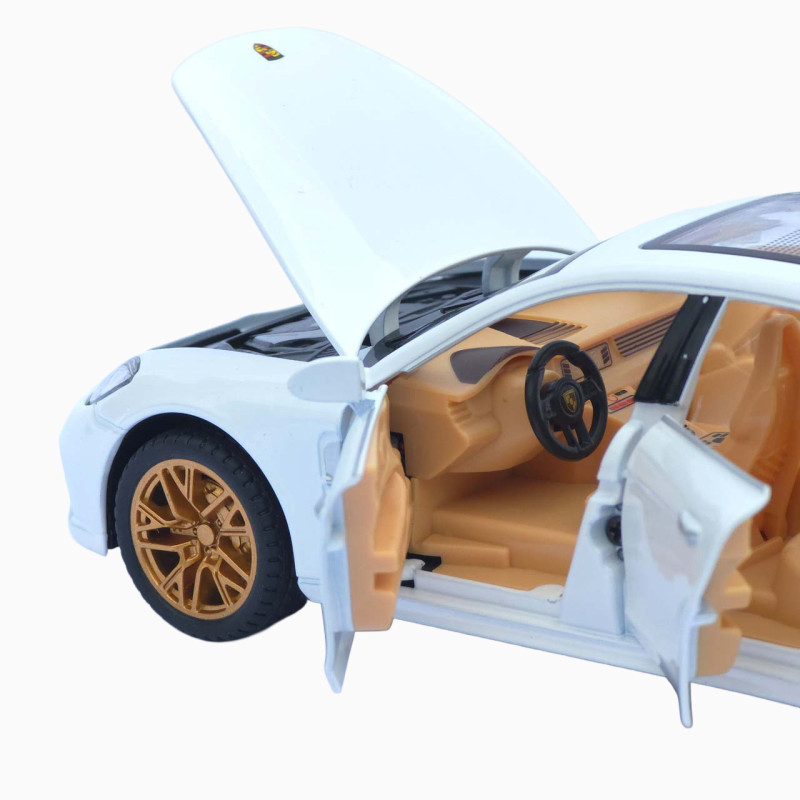 Машинка метал Porsche Panamera АвтоЕксперт біла 1:24 звук світло інерція 20*7,5*6 см (3120-04)