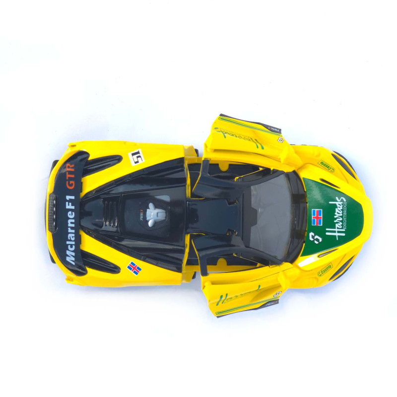 Машинка металл McLaren 765LT желтая 1:32 свет звук инерция открыв двери капот 14,5×7,5×4 см (TK-11921)