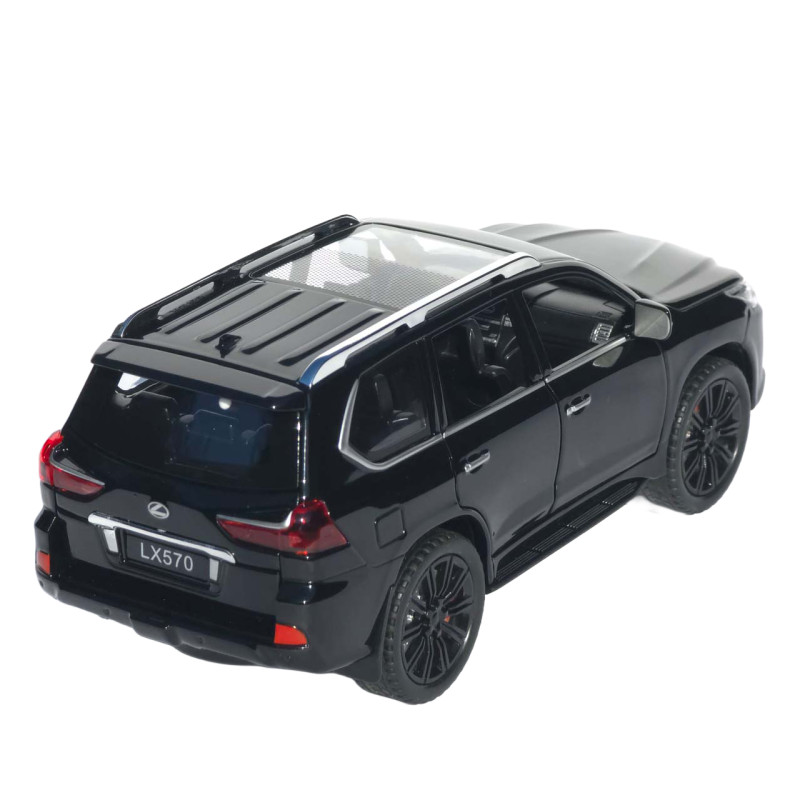 Машинка метал Lexus LX 570 АвтоСвіт чорна 1:22 звук світло інерція 21*9*8 см (AP-1982)