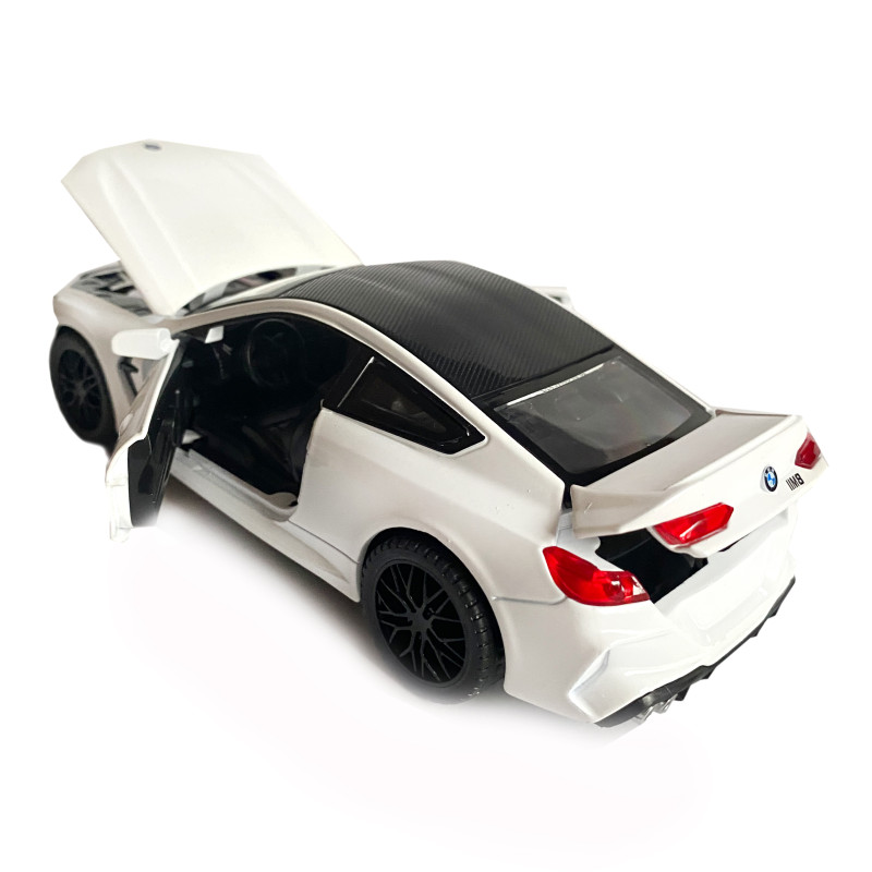 Іграшкова машинка металева BMW M8 Competition Coupe, БМВ, біла, звук, світло, інерція, откр двері, багажник, капот, Автоексперт, 1:32, 15*7*5см (ТК-12340)