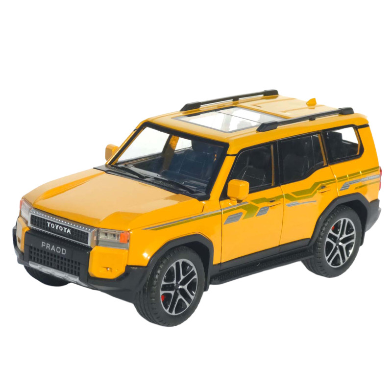 Машинка метал Toyota Land Cruiser Prado АвтоЕксперт жовта 1:24 звук світло 21*8*8 см (G7605-44)