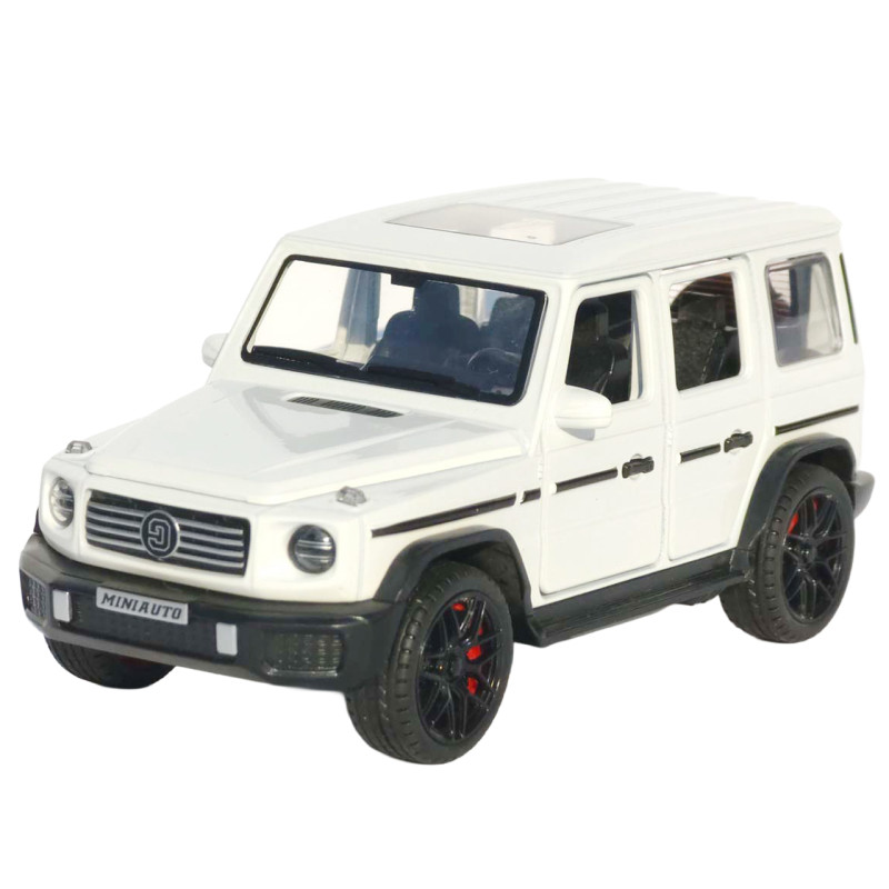 Машинка метал Mercedes-Benz G-Class (Гелендваген) АвтоЕксперт біла 1:32 звук світло (LF-80110)