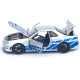 Машинка метал Nissan Skyline GT-R срібляста 1:32 світло звук інерція відч двері капот багаж (TK-13306)