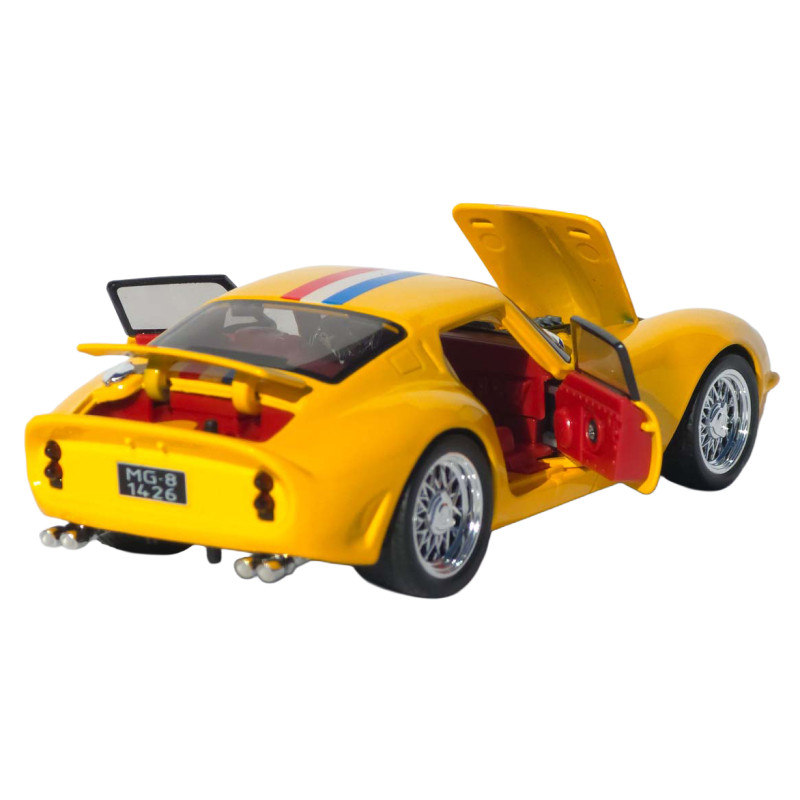 Машинка металл Ferrari 250 GTO желтая 1:32 свет звук инерция откр дверь капот багажник (TK-42580)