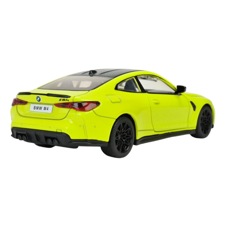 Машинка метал BMW M4 БМВ зелена 1:32 світло звук відкр двері 14*5,5*4 см (68701)