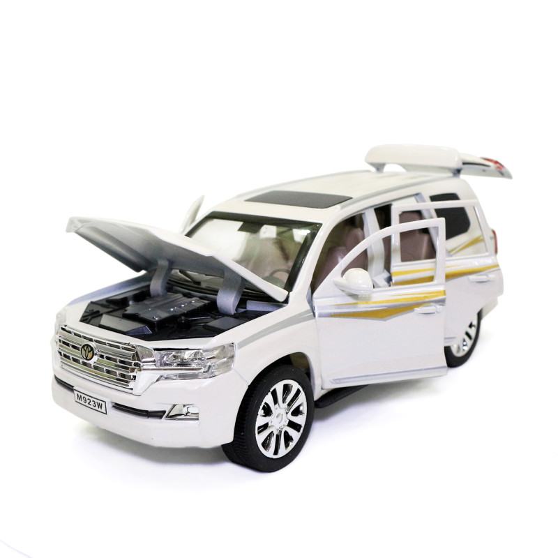 Машинка металева Toyota Land Cruiser "AutoExpert" Тойота джип білий звук світло 19*7*7 см (EL-6491)
