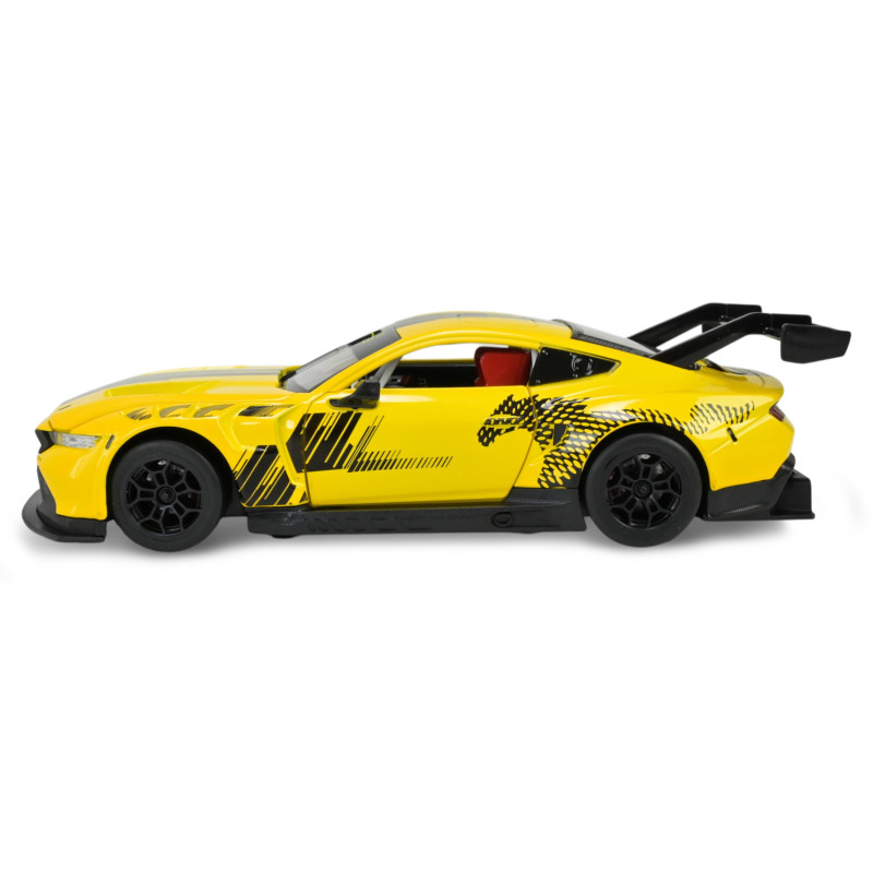 Машинка металева Ford Mustang GT3 жовта 1:24 відкриваються двері капот 20,5*8,5*5 см (661293A)
