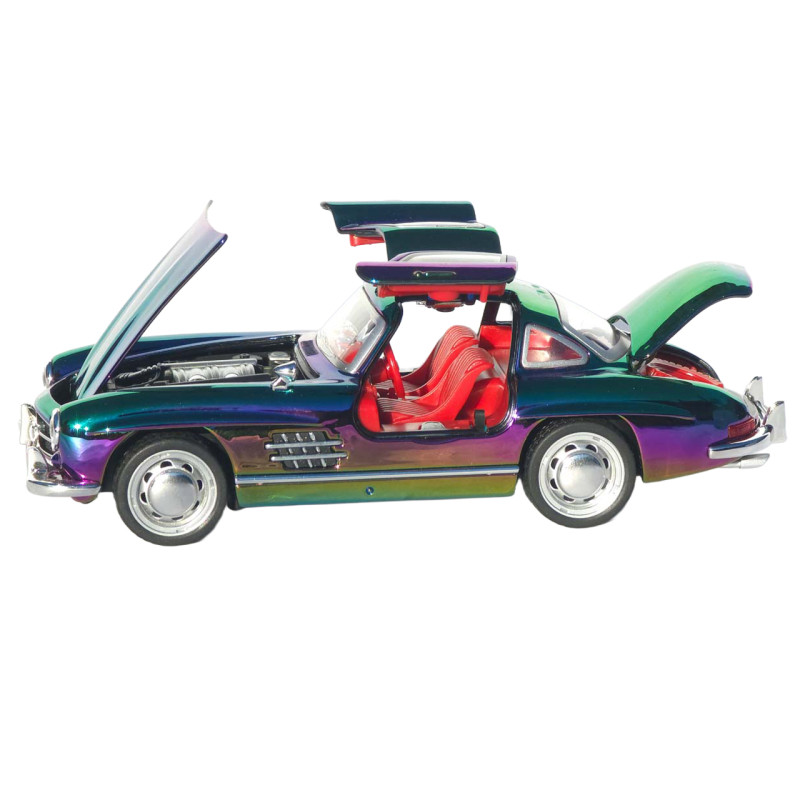 Машинка металева Mercedes-Benz 300 SL (W198) хамелеон 1:32 світло звук інерція 15,5*5,5*4,5 см (TK-53611)