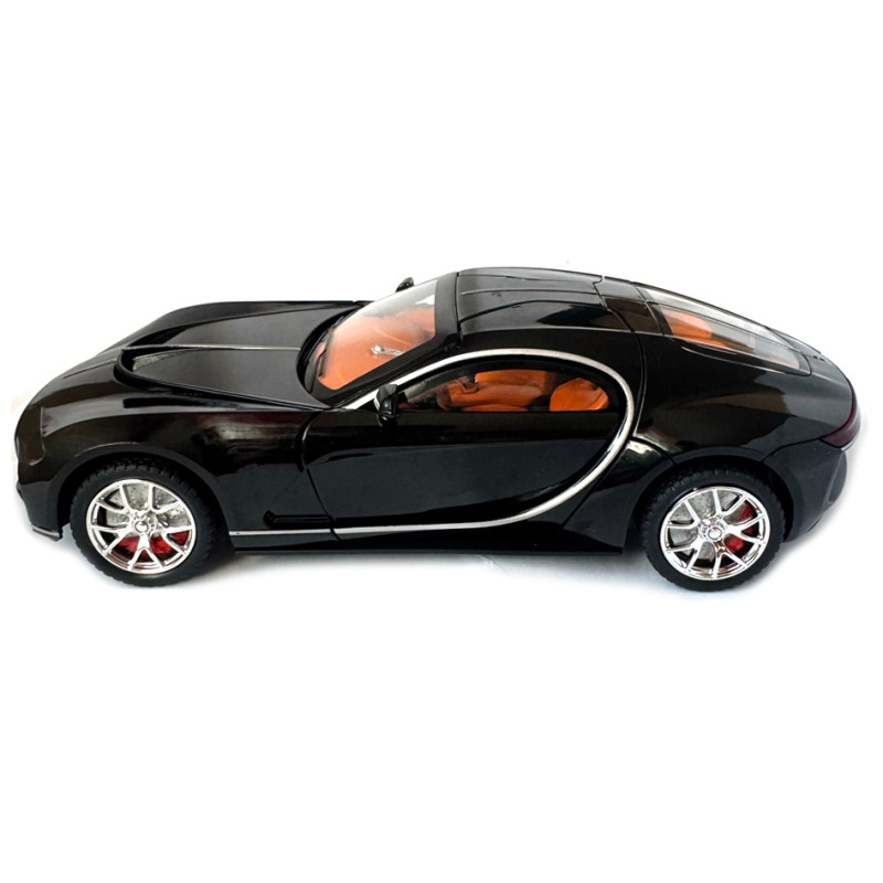 Машинка металева Bugatti Atlantic чорна АвтоЕксперт 1:24 парогенерація світло звук 20*8,5*5,5 см (GT-70150)