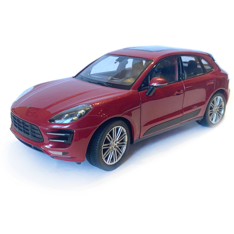Іграшкова машинка металева WELLY 1:24 PORSCHE MACAN TURBO, порше меган турбо, відкр.двері, багажник, червоний, 19*7.5*7см, ( 24047W)