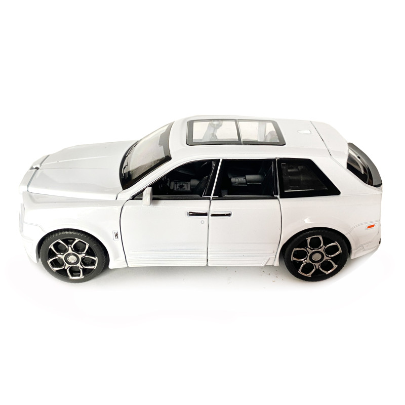 Іграшкова машинка металева Rolls-Royce Ghost BLACK BADGE, ролс ройс, білий, звук, світло, інерція, откр двері, капот, Автоексперт, 1:32,15*8*5,5см (ТК-11056)